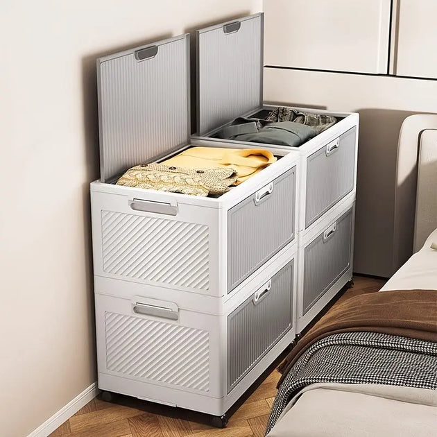 Boîte de rangement pliable avec couvercle et roulettes CaravanSwitch