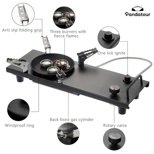 Pandatour OTGS-228 – Réchaud à gaz IGT 0.5 CaravanSwitch