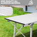 BRIEFNESS Table de Camping Pliante en Aluminium Léger 90x52cm, Réglable 2 Hauteurs (68cm), Portable avec Espace de Rangement pour Plage, Pêche, Jardin, BBQ CaravanSwitch