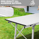 BRIEFNESS Table de Camping Pliante en Aluminium Léger 90x52cm, Réglable 2 Hauteurs (68cm), Portable avec Espace de Rangement pour Plage, Pêche, Jardin, BBQ CaravanSwitch