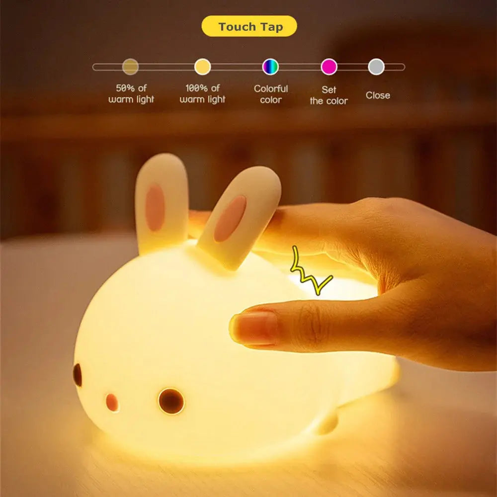 veilleuse Led, tactile 16 couleurs, motif lapin CaravanSwitch