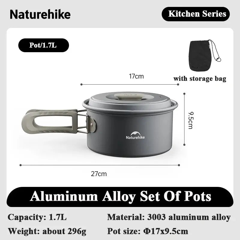 Naturehike – ensemble de casseroles de Camping pour 4 à 7 personnes CaravanSwitch
