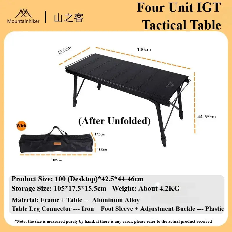 Mountainhiker – Table tactique IGT modulable pour camping CaravanSwitch
