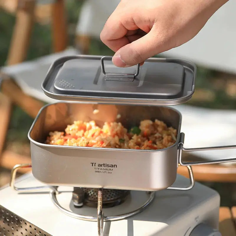 Boîte à bento Tiartisan en titane pur CaravanSwitch