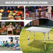 BRIEFNESS Table de Camping Pliante en Aluminium Léger 90x52cm, Réglable 2 Hauteurs (68cm), Portable avec Espace de Rangement pour Plage, Pêche, Jardin, BBQ CaravanSwitch
