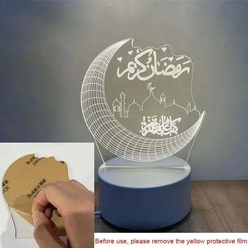 Veilleuse 3D Eid Mubarak CaravanSwitch