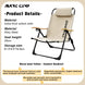 KRC CAMP – Chaise de camping réglable avec oreillers amovibles CaravanSwitch