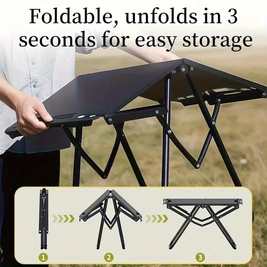 Table de camping pliable en acier au carbone – Légère et polyvalente CaravanSwitch