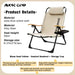 KRC CAMP – Chaise de camping réglable avec oreillers amovibles CaravanSwitch