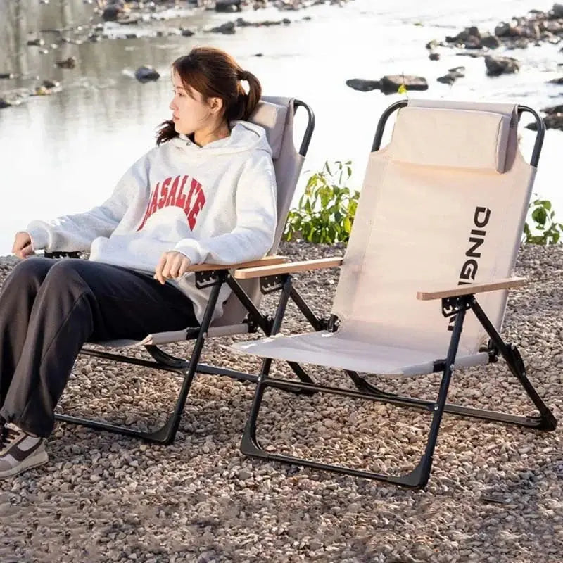 KRC CAMP – Chaise de camping réglable avec oreillers amovibles CaravanSwitch