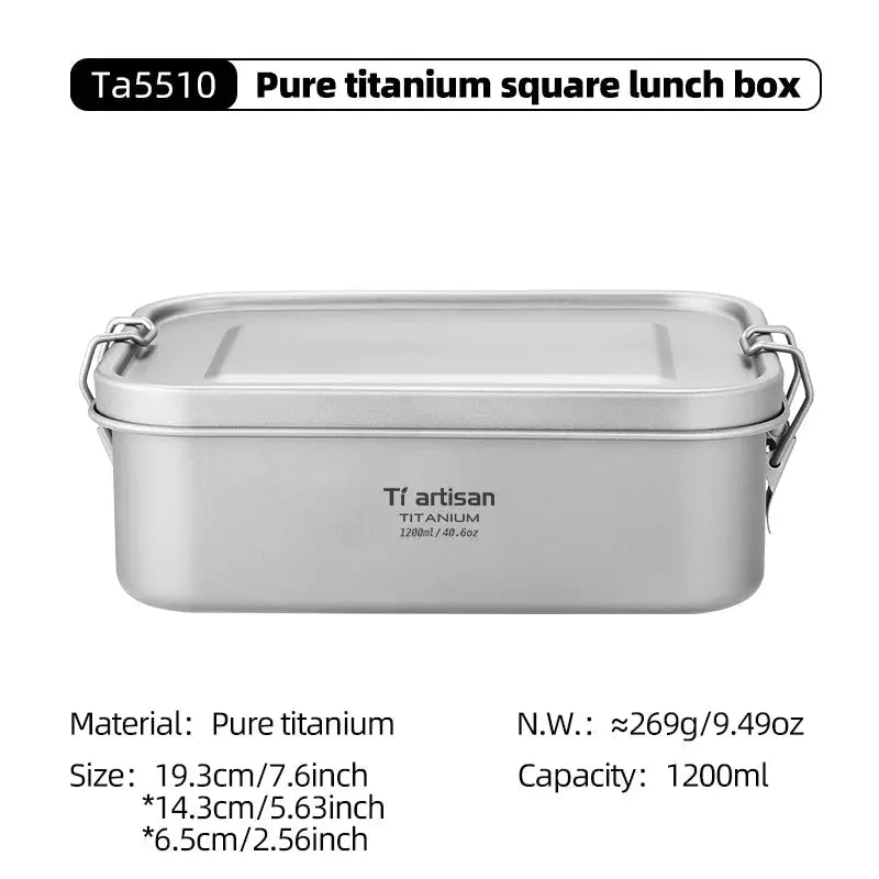 Boîte à bento Tiartisan en titane pur CaravanSwitch
