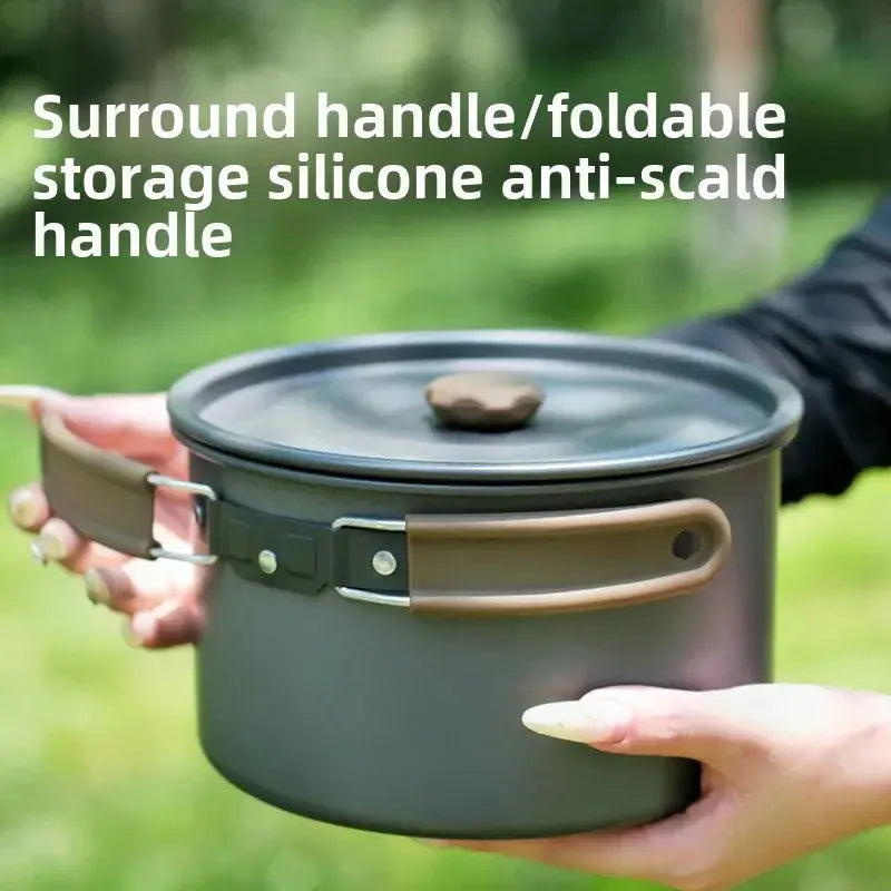 Ensemble de cuisine de camping léger – Casserole, poêle et bouilloire portables CaravanSwitch