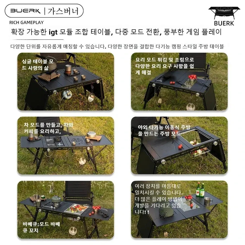 BUERK IGT – Table pliante modulaire pour camping & vanlife CaravanSwitch