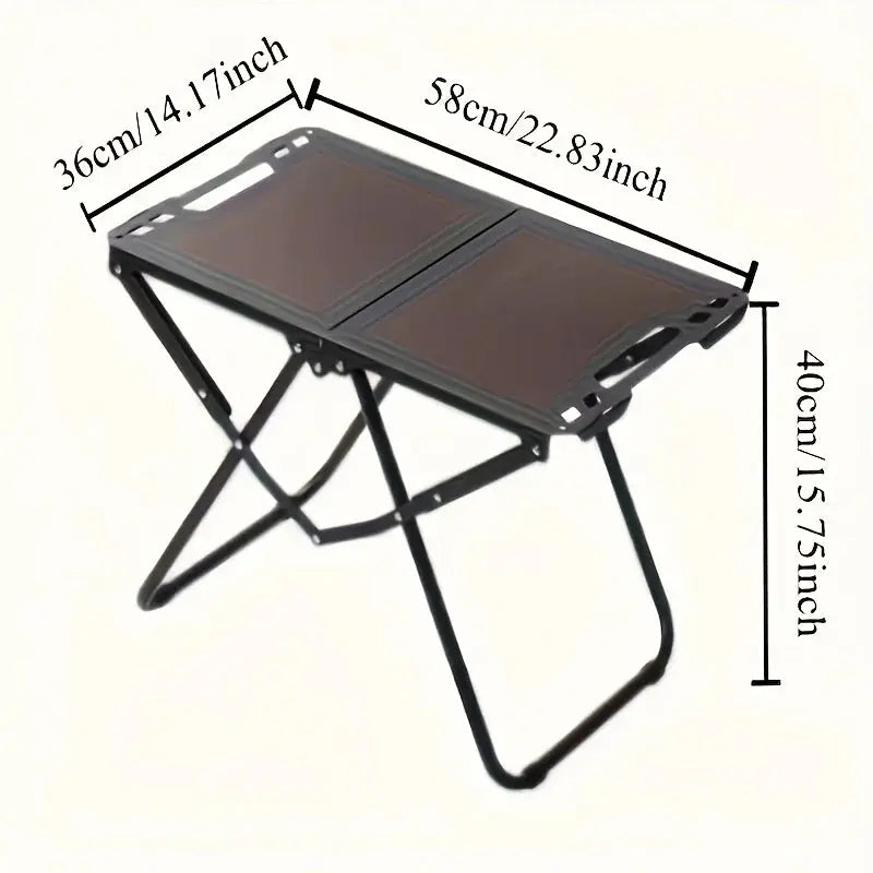 Table de camping pliable en acier au carbone – Légère et polyvalente CaravanSwitch
