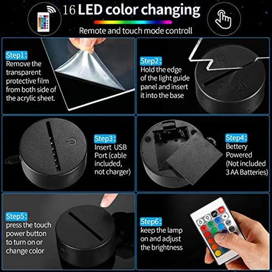 Veilleuse 3D Smart Touch - Stitch CaravanSwitch