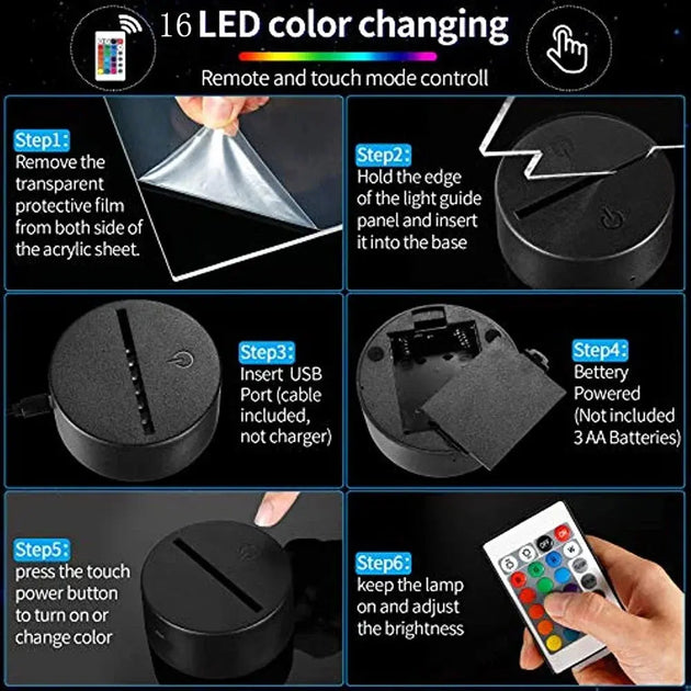 Veilleuse 3D Smart Touch - Stitch CaravanSwitch