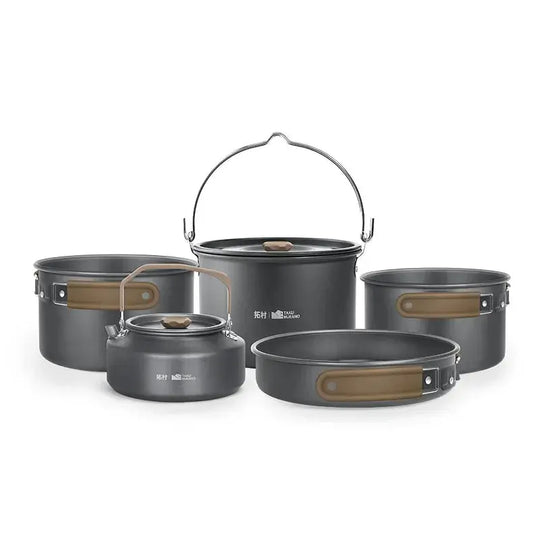 Ensemble de cuisine de camping léger – Casserole, poêle et bouilloire portables CaravanSwitch