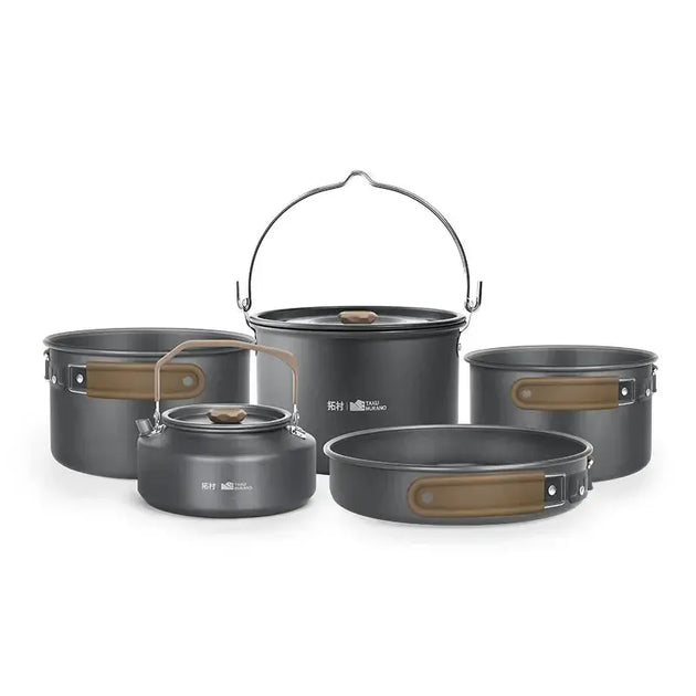 Ensemble de cuisine de camping léger – Casserole, poêle et bouilloire portables CaravanSwitch