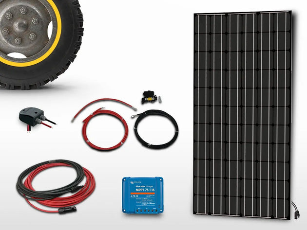 Kit panneau solaire Camping-car MPPT 200W UNITECK : autonomie sérieuse en 12V / 24V CaravanSwitch Kit panneau solaire Camping-car MPPT 200W UNITECK : autonomie sérieuse en 12V / 24V